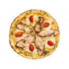 天然酵母・有機食材使用ピザ「オーガニックチキンのディアボラ 自家製ジェノベーゼ」